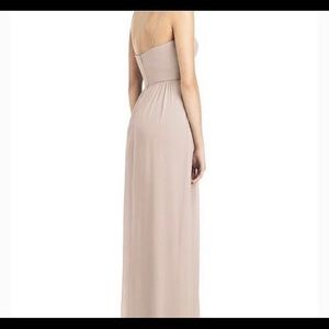 Dessy Spaghetti Strap With Slit In Suede Rose